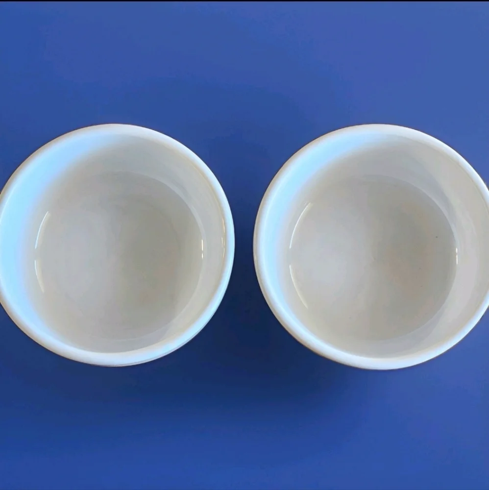 VTG Williams Sonoma White Heavy Stoneware Bowls — Set of 2 (6¾